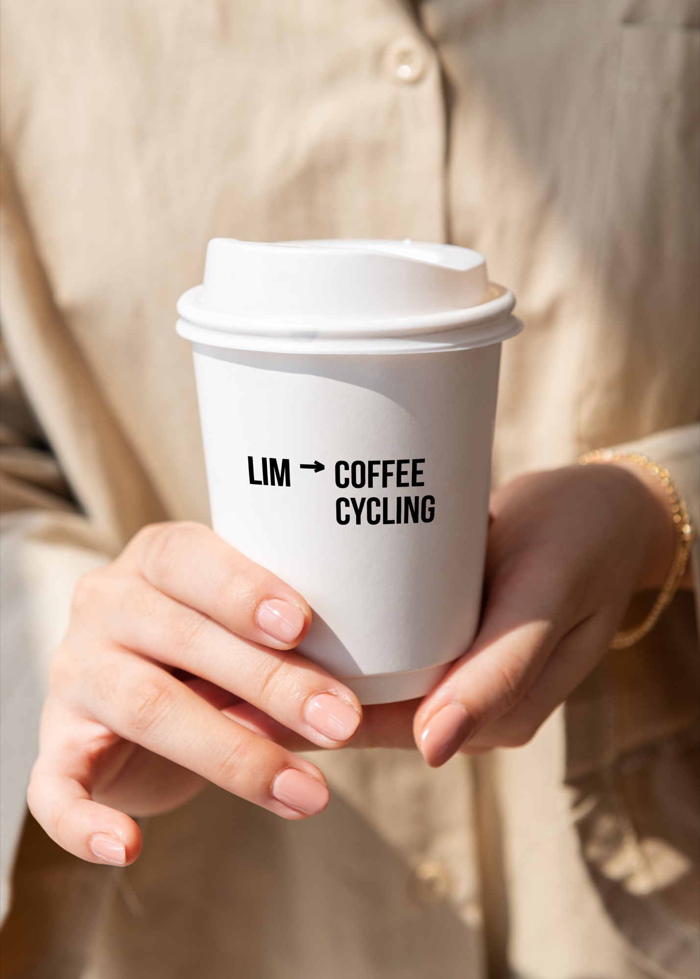 Lim CC branded coffee cup